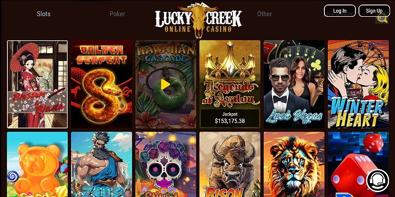 Lucky Creek casino screenshot